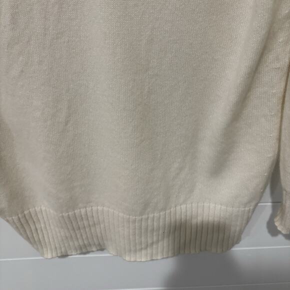 Athleta | Sweater Wool Cashmere Pullover Cream V Neck Tunic Long Sleeve- Small - Picture 4 of 9